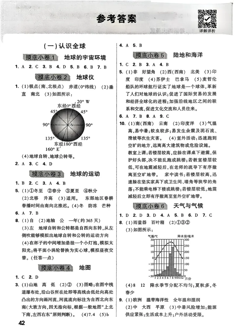 地理_精准摸底小卷_2026万唯系列预习复习_2026版初中《万唯中考真题》分类与新考法（化学地理）_地理
