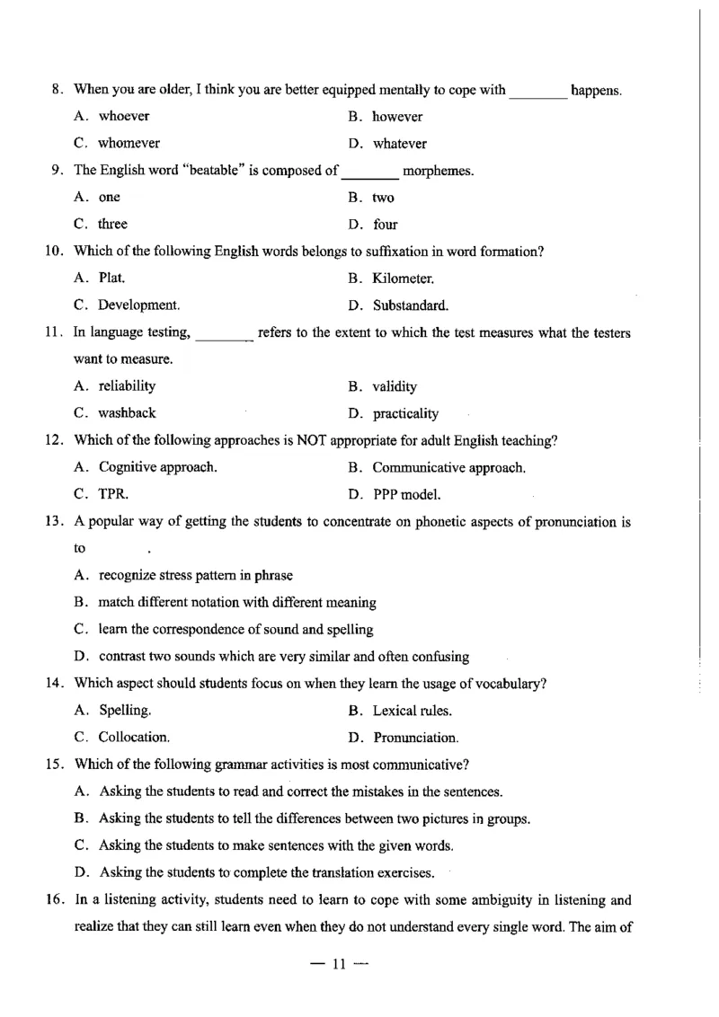 初中英语科目三考前3套卷_4-教培资料-26年最新资料-同步更新_初中高中教资_03科三专项（进去保存报考的学科即可）_卢姨25下：科目三考前3套卷_初中_初中英语