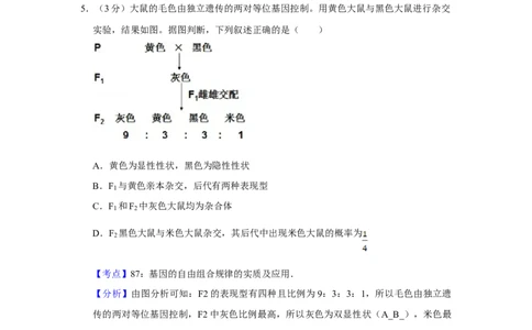 2013年高考生物试卷（天津）（解析卷）_1.高考2025全国各省真题+答案_01.2008-2024全国高考真题（按省份分类）_30.天津_2008-2024&middot;（天津）生物高考真题