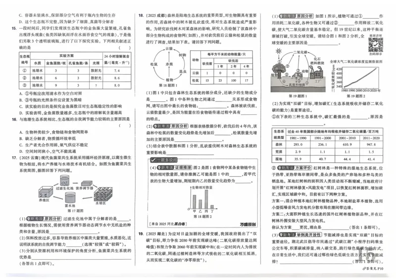 生物_2026万唯系列预习复习_2026版初中《万唯》中考真题分类与新考法（语数外物历道生）_2026万唯中考生物分类与新考法
