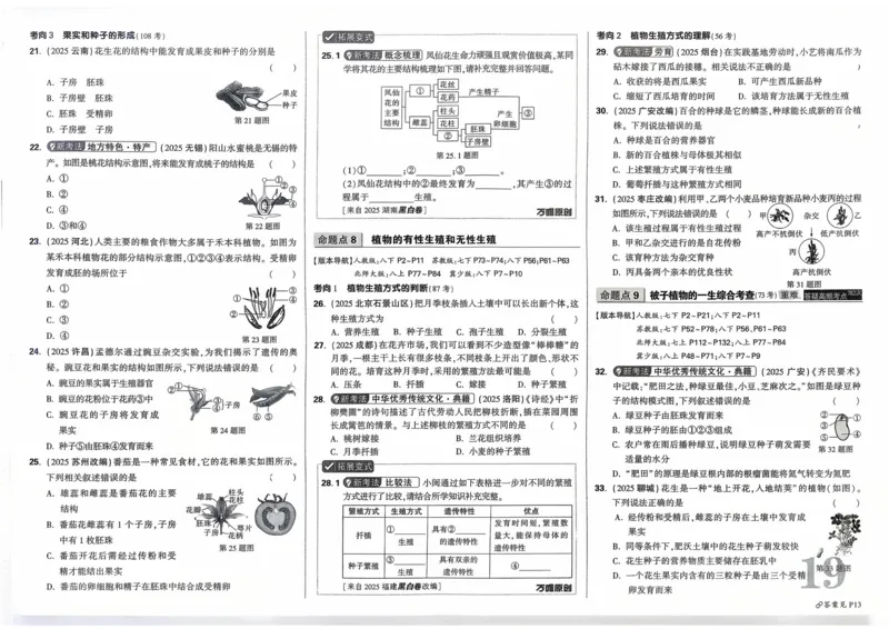 生物_2026万唯系列预习复习_2026版初中《万唯》中考真题分类与新考法（语数外物历道生）_2026万唯中考生物分类与新考法