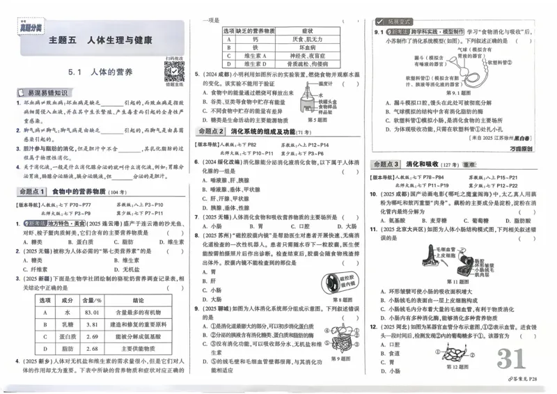 生物_2026万唯系列预习复习_2026版初中《万唯》中考真题分类与新考法（语数外物历道生）_2026万唯中考生物分类与新考法