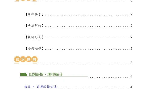 专题32阅读方法、启示及名著推荐词（三大知识点）（讲练）-（全国通用）（原卷版）_120中考语文全套复习_中考语文复习总复习_二轮复习资料_模块六名著导读