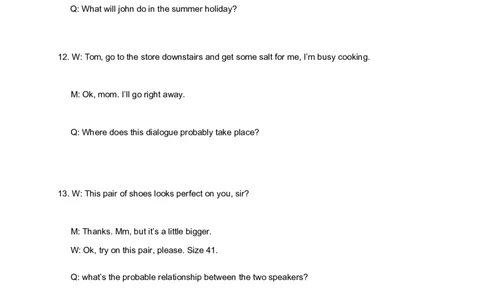 2018上海市中考听力原文_中考真题_3.英语中考真题2015-2024年_2018年全国中考YINGYU209份_上海市2018年中考英语试题（Word版，含答案，含听力）