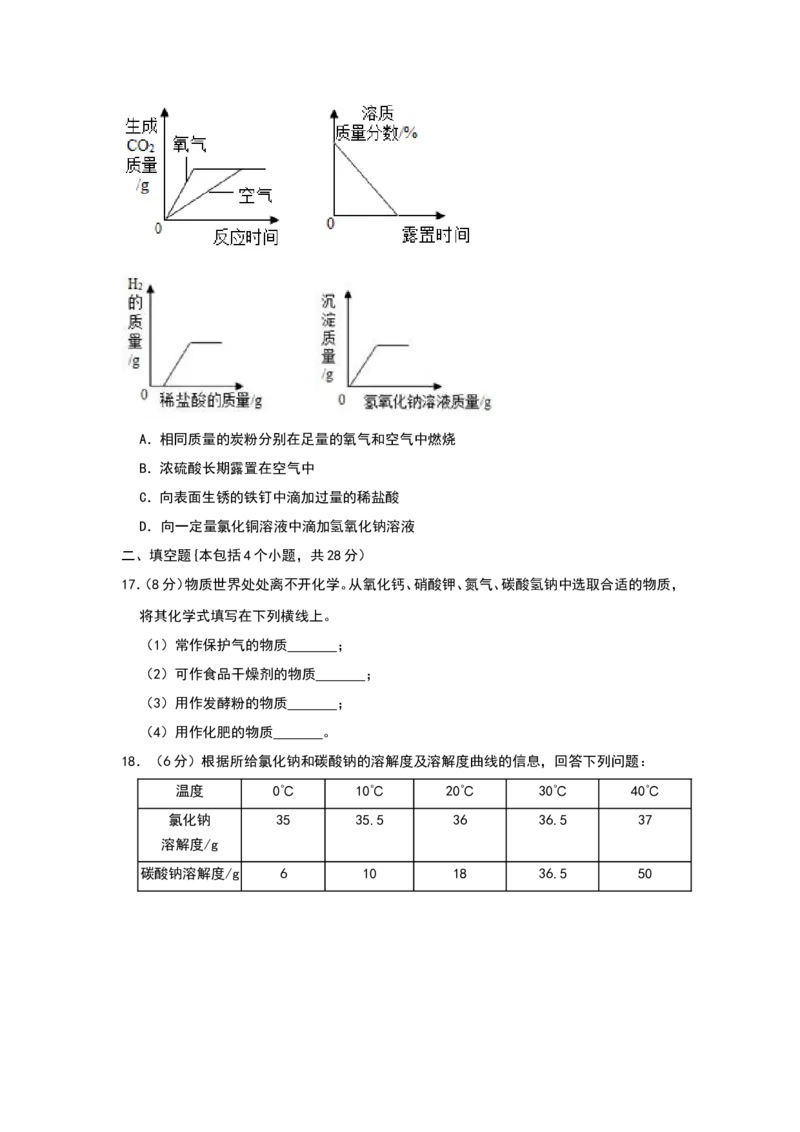 2019年山东省聊城市中考化学试题（word版，含解析）_中考真题_5.化学中考真题2015-2024年_地区卷_山东省_山东聊城化学10-21