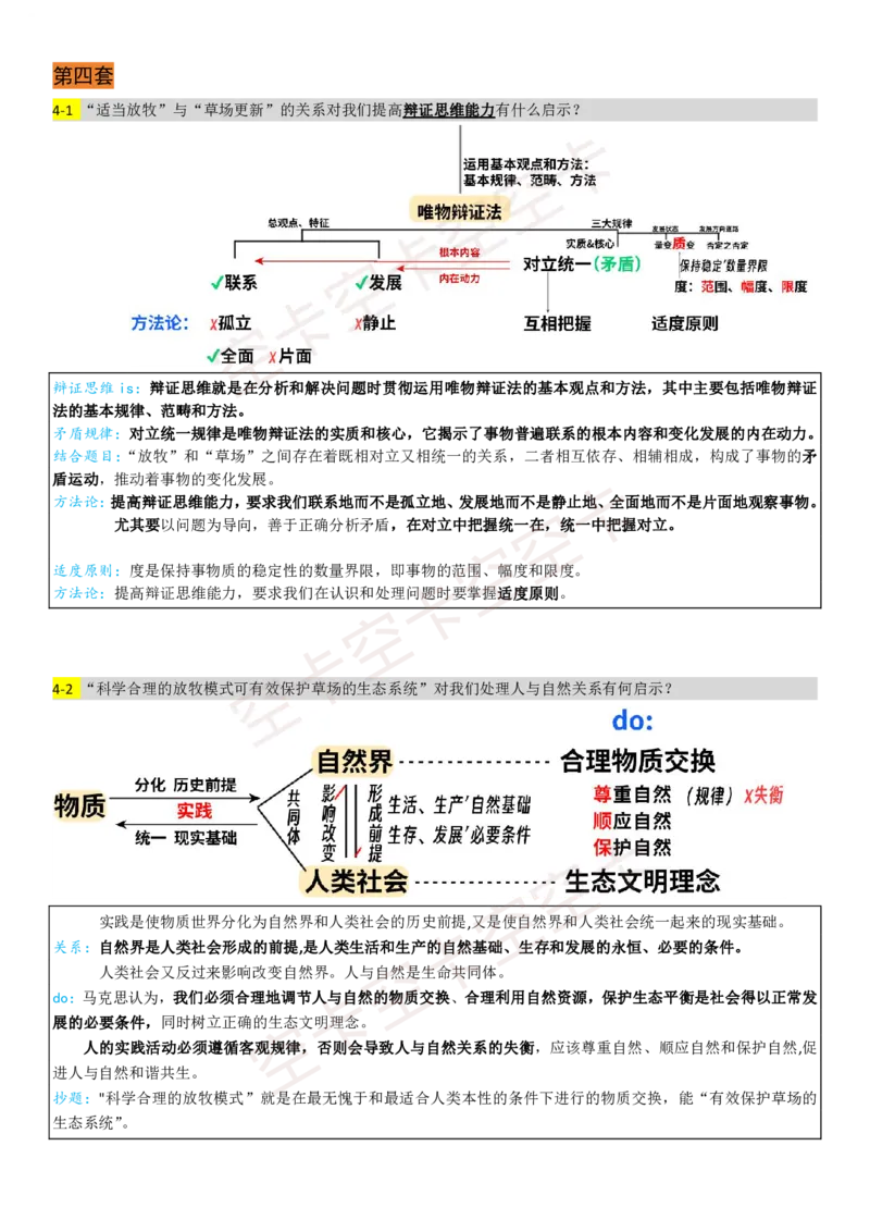 肖四马原大题带背讲义_2026考公资料_（49）政治理论合集_政治理论合集_2025考研政治pdf（笔记）_肖秀荣考研政治_24肖秀荣_2024肖四浓缩背诵笔记_空卡爷四资料汇总