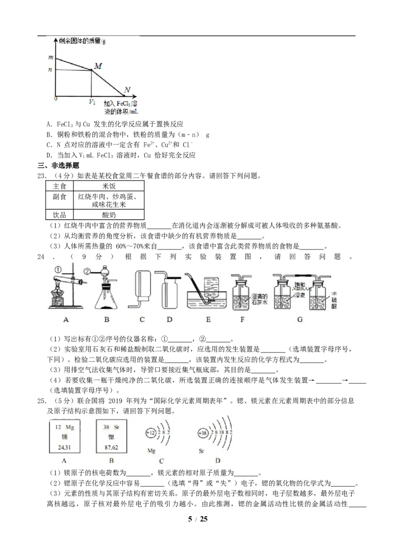 2019年山东省青岛市中考化学试题及答案_中考真题_5.化学中考真题2015-2024年_地区卷_山东省_青岛化学
