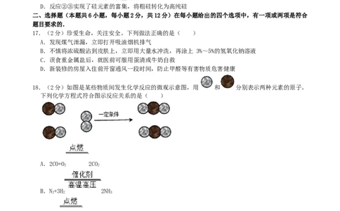 2019年山东省青岛市中考化学试题及答案_中考真题_5.化学中考真题2015-2024年_地区卷_山东省_青岛化学