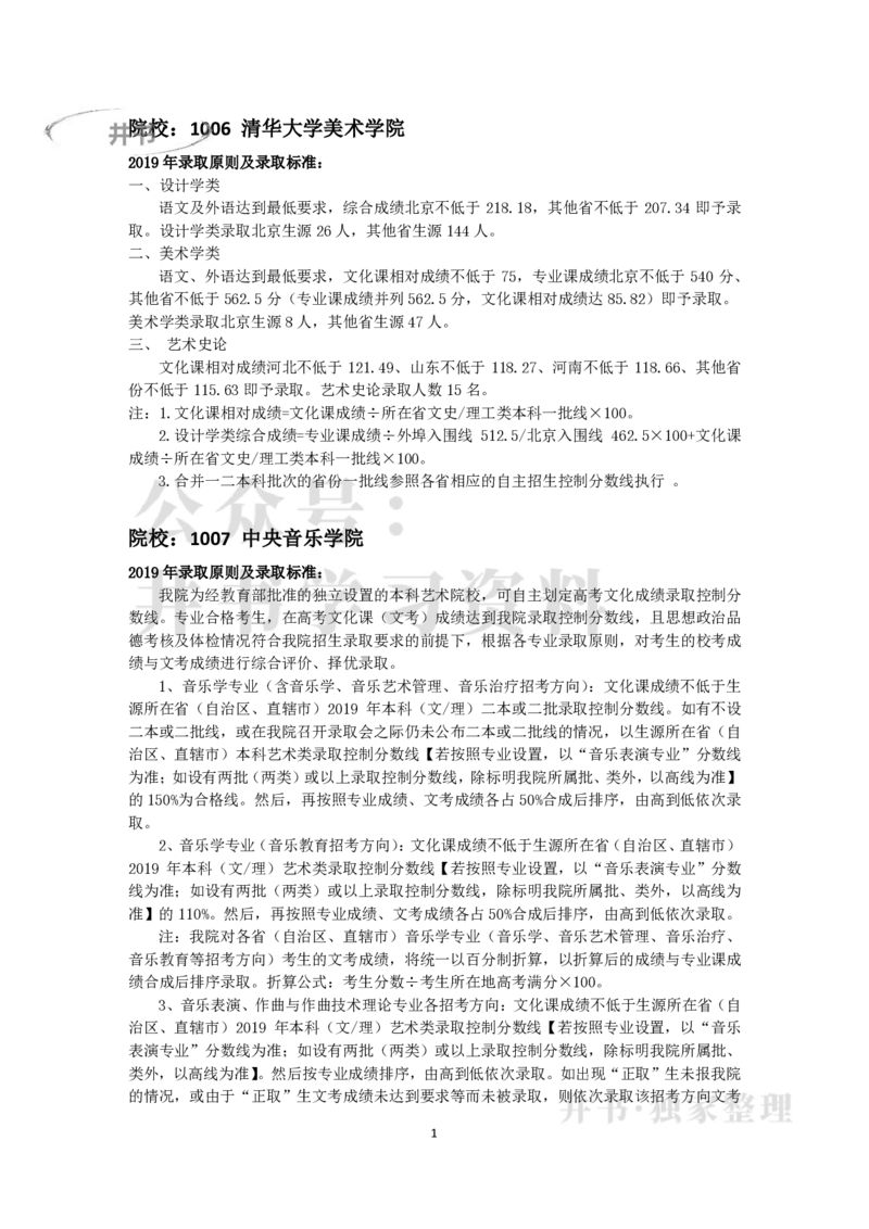 2019年在京艺术类本科专业招生录取情况统计汇编（独家整理）_1.高考2025全国各省真题+答案_必看高考志愿填报价值2999_高考志愿填报_05-北京_北京高考录取数据-17-23年_北京-其他资料