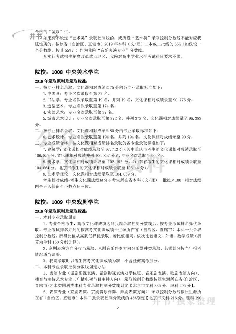 2019年在京艺术类本科专业招生录取情况统计汇编（独家整理）_1.高考2025全国各省真题+答案_必看高考志愿填报价值2999_高考志愿填报_05-北京_北京高考录取数据-17-23年_北京-其他资料