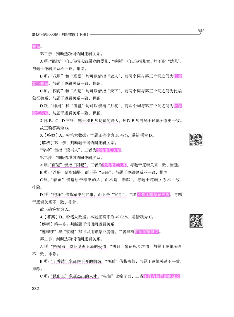 公务员考试辅导用书&middot;决战行测5000题（判断推理）（下册）2025版_26吉林考备考资料包_11省考刷题包_04决战行测5000题_行测5000题2024年6月版次