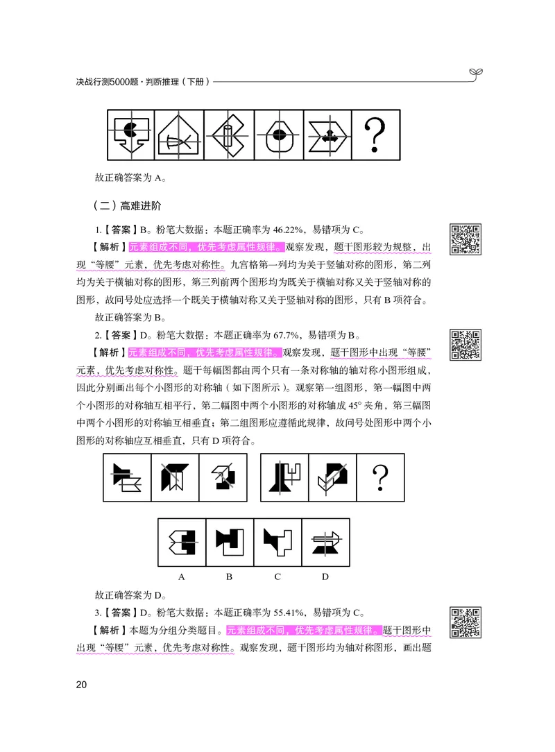 公务员考试辅导用书&middot;决战行测5000题（判断推理）（下册）2025版_26吉林考备考资料包_11省考刷题包_04决战行测5000题_行测5000题2024年6月版次
