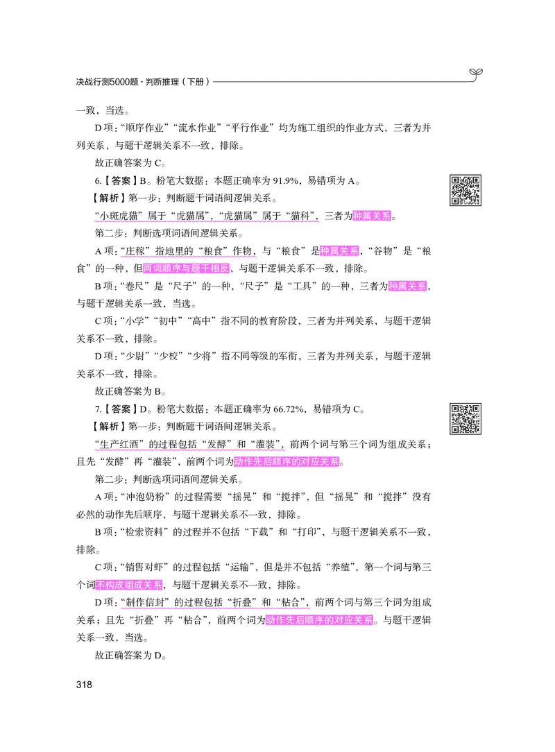 公务员考试辅导用书&middot;决战行测5000题（判断推理）（下册）2025版_26吉林考备考资料包_11省考刷题包_04决战行测5000题_行测5000题2024年6月版次