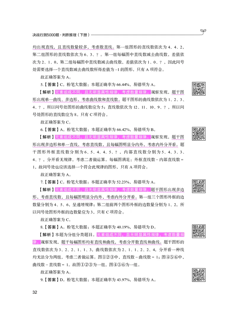 公务员考试辅导用书&middot;决战行测5000题（判断推理）（下册）2025版_26吉林考备考资料包_11省考刷题包_04决战行测5000题_行测5000题2024年6月版次