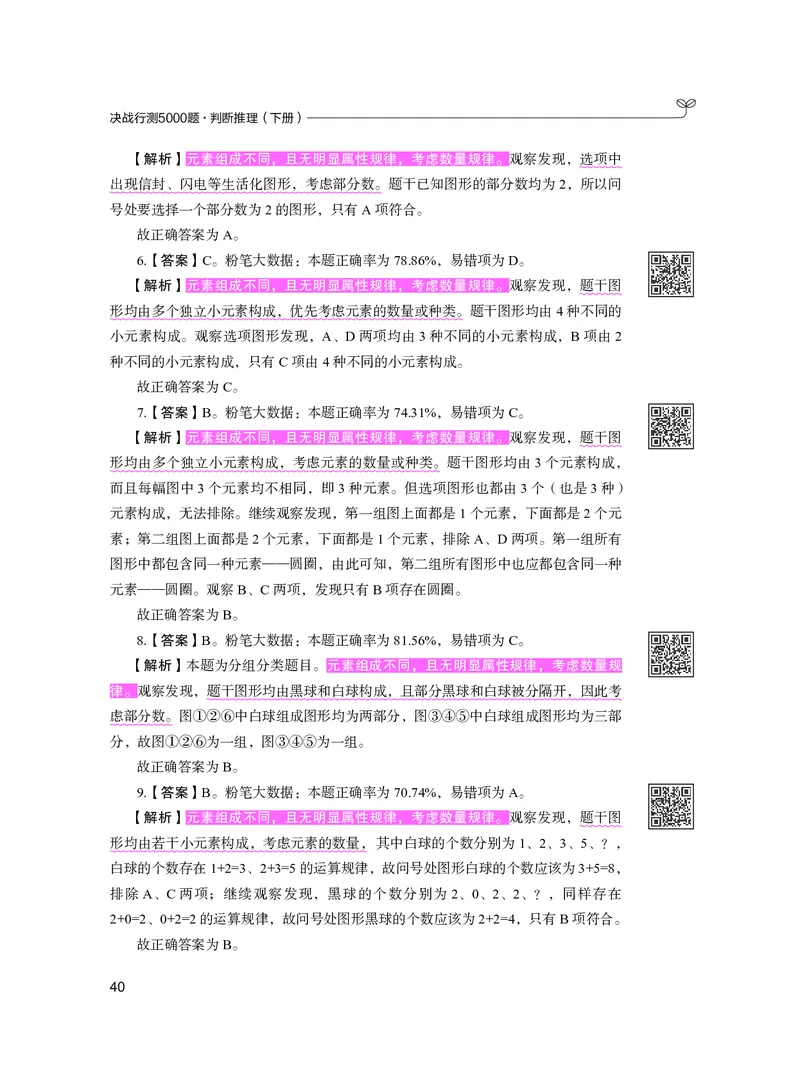 公务员考试辅导用书&middot;决战行测5000题（判断推理）（下册）2025版_26吉林考备考资料包_11省考刷题包_04决战行测5000题_行测5000题2024年6月版次