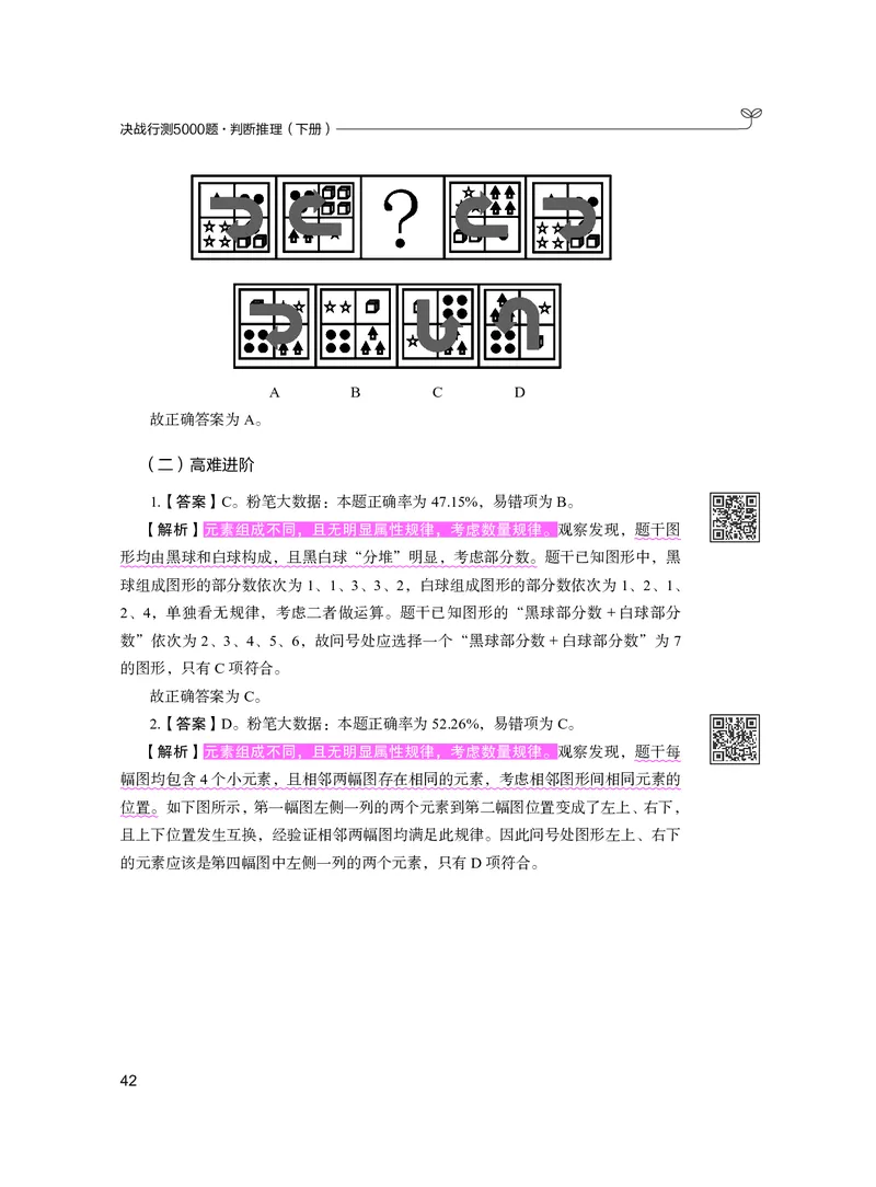公务员考试辅导用书&middot;决战行测5000题（判断推理）（下册）2025版_26吉林考备考资料包_11省考刷题包_04决战行测5000题_行测5000题2024年6月版次