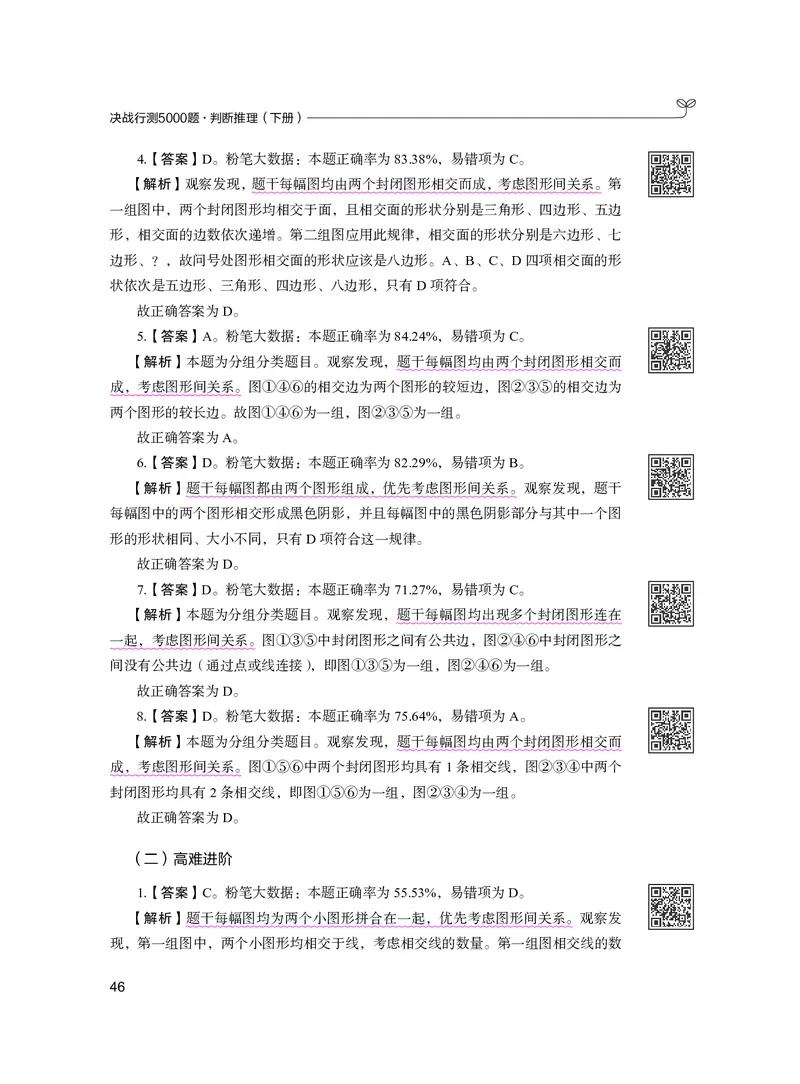 公务员考试辅导用书&middot;决战行测5000题（判断推理）（下册）2025版_26吉林考备考资料包_11省考刷题包_04决战行测5000题_行测5000题2024年6月版次