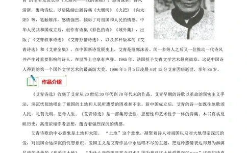 专题09《艾青诗选》知识梳理_120中考语文全套复习_中考语文复习总复习_专项复习资料_完2024年中考语文名著阅读知识知识梳理+真题练习_知识梳理