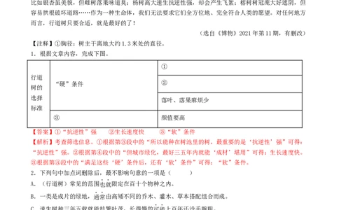 考点15说明文阅读（好题冲关&middot;真题演练）（解析版）_120中考语文全套复习_中考语文复习总复习_一轮复习资料_完2024年中考语文一轮复习讲义练习（全国通用）_第二部分：帮阅读