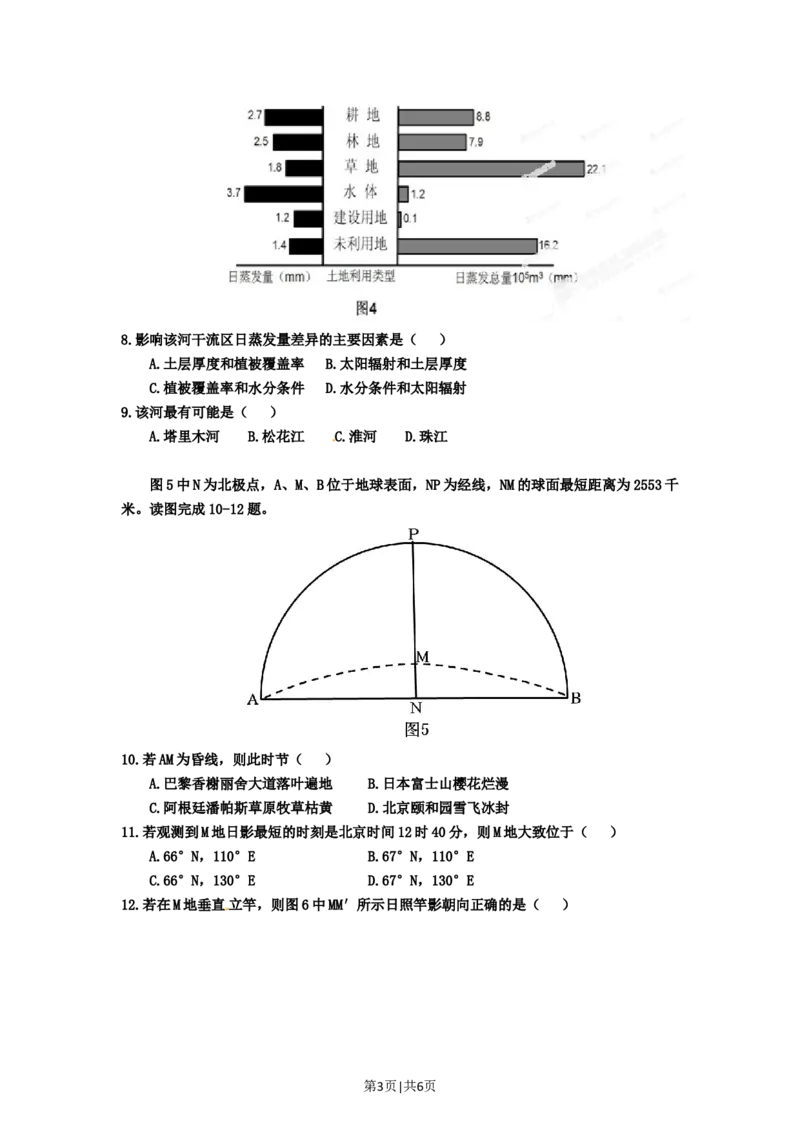 2012年高考地理试卷（福建）（空白卷）_1.高考2025全国各省真题+答案_01.2008-2024全国高考真题（按省份分类）_24.福建_2012-2024&middot;（福建）地理高考真题
