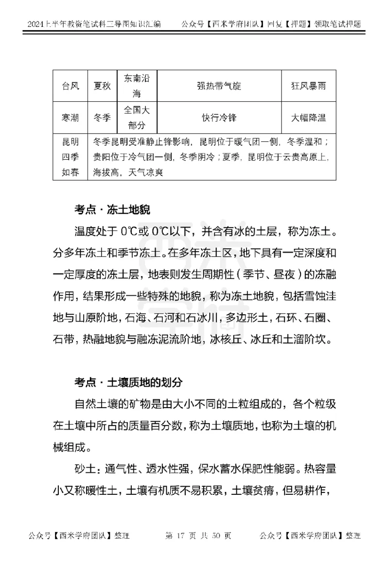 初中地理知识点汇编_4-教培资料-26年最新资料-同步更新_初中高中教资_03科三专项（进去保存报考的学科即可）_01科目三FB网课、三色速记手册、知识点导图等推荐_初中