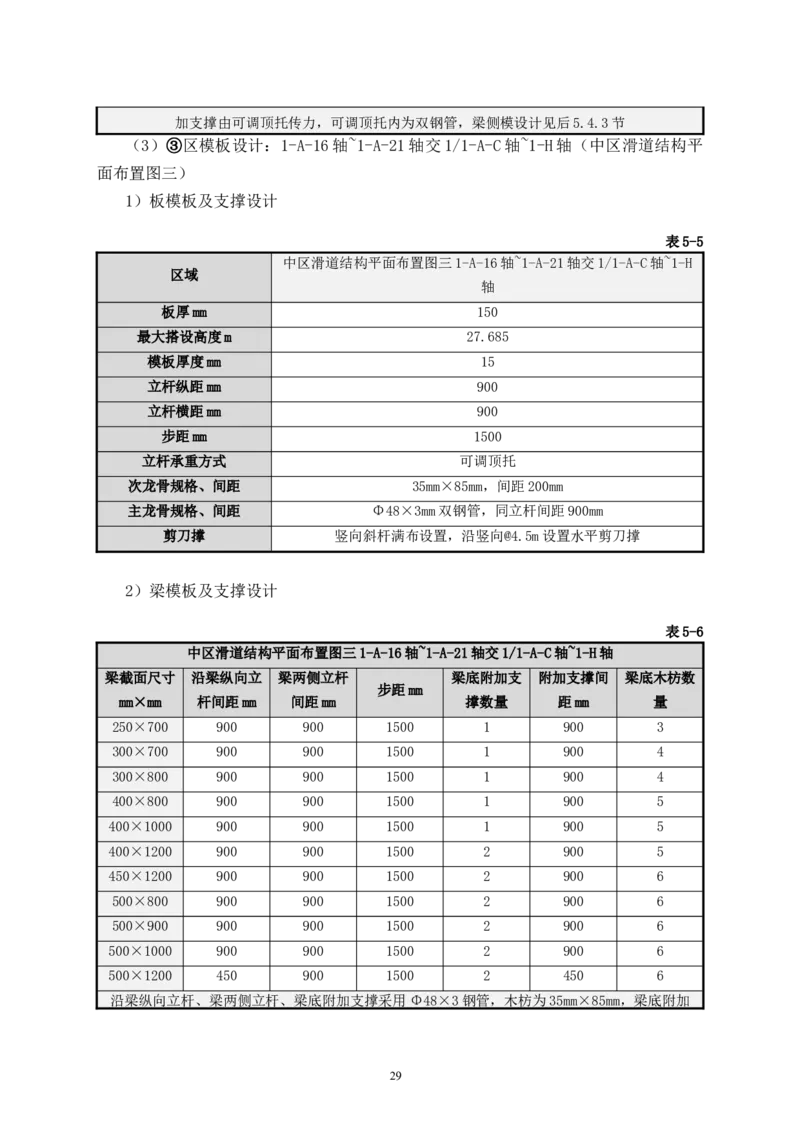 二等奖-万达茂高大模板支撑体系施工方案-一公司_2021-2023年优秀施组方案_施工方案_万达茂高大模板支撑体系施工方案