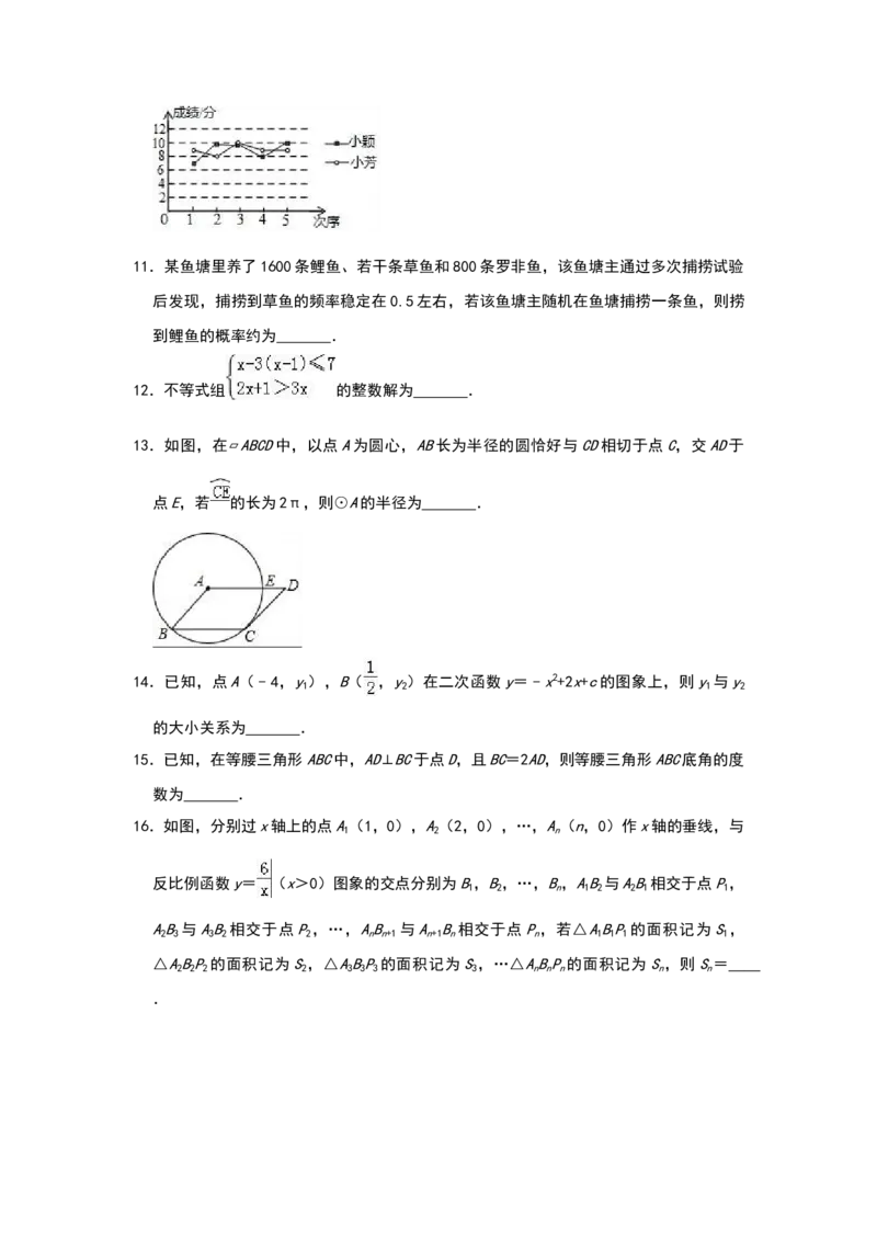 2018年辽宁省鞍山市中考数学试题（空白卷）_中考真题_2.数学中考真题2015-2024年_地区卷_辽宁省_辽宁数学_辽宁数学_鞍山数学11-22