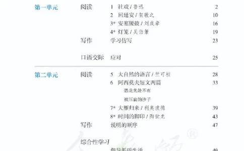 八年级下册语文五四制电子课本_4-教培资料-26年最新资料-同步更新_初中高中教资_03科三专项（进去保存报考的学科即可）_02科三专项（笔记真题思维导图教学设计版本二）