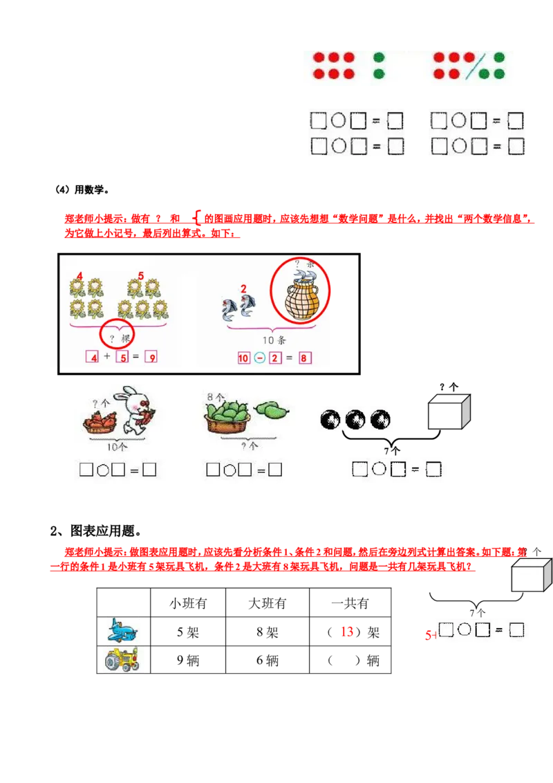 新人教版小学数学一年级上册期末复习提纲_一年级上下册资料_一年级上语数英上下册学习资料_3-6-3、小学一年级数学上册_人教版_5、期末试题