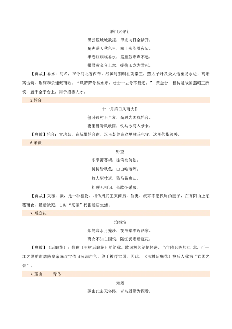 专题16诗歌鉴赏（画面描绘与表现手法）（讲练）（全国通用）（解析版）_120中考语文全套复习_中考语文复习总复习_二轮复习资料_模块三诗歌鉴赏