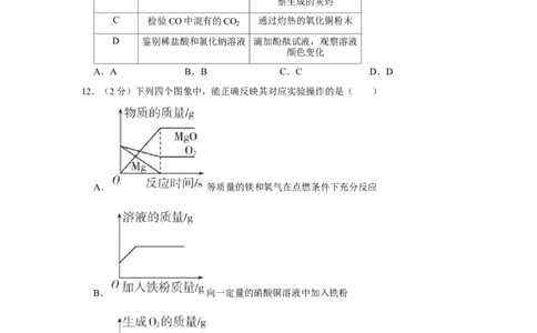 2018年辽宁省朝阳市中考化学试题（空白卷）_中考真题_5.化学中考真题2015-2024年_地区卷_辽宁化学_辽宁化学_朝阳化学19-22