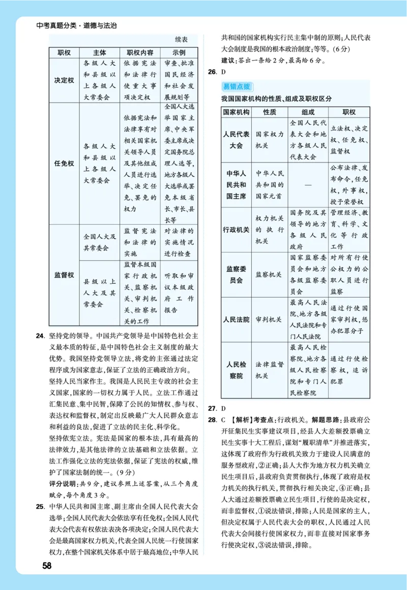 名师讲评式解析_2026万唯系列预习复习_2026版初中《万唯》中考真题分类与新考法（语数外物历道生）_2026万唯中考道法分类与新考法