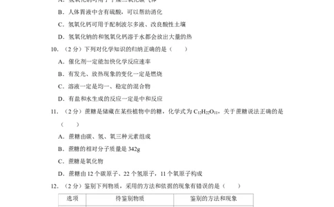 2018年辽宁省盘锦市中考化学试题（空白卷）_中考真题_5.化学中考真题2015-2024年_地区卷_辽宁化学_辽宁化学_盘锦化学2014-22
