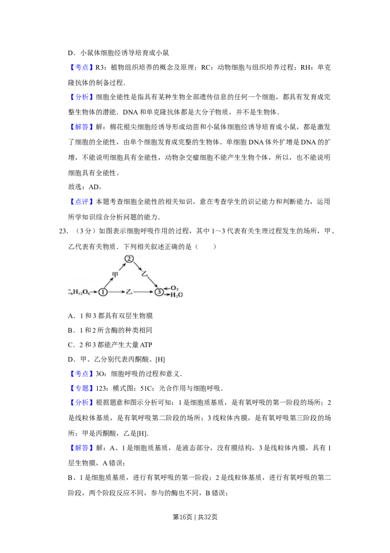 2012年高考生物试卷（江苏）（解析卷）_1.高考2025全国各省真题+答案_01.2008-2024全国高考真题（按省份分类）_10.江苏_2008-2024&middot;（江苏）生物高考真题