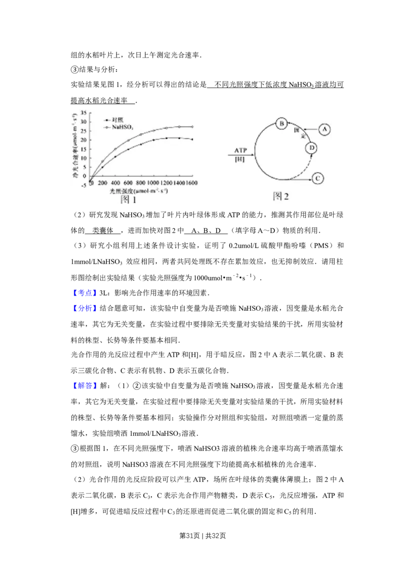 2012年高考生物试卷（江苏）（解析卷）_1.高考2025全国各省真题+答案_01.2008-2024全国高考真题（按省份分类）_10.江苏_2008-2024&middot;（江苏）生物高考真题