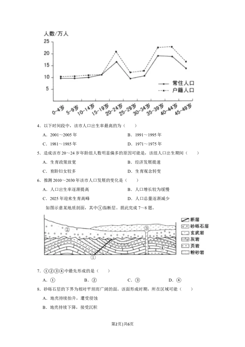 2020年高考地理试卷（新课标Ⅲ）（空白卷）_1.高考2025全国各省真题+答案_01.2008-2024全国高考真题（按省份分类）_27.广西_2008-2024&middot;（广西）地理高考真题