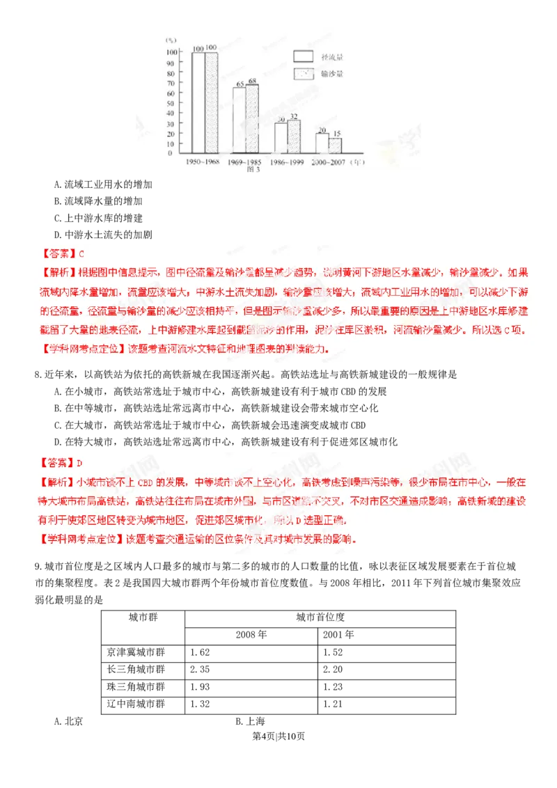 2013年高考地理试卷（广东）（解析卷）_1.高考2025全国各省真题+答案_01.2008-2024全国高考真题（按省份分类）_4.广东_2008-2024&middot;（广东）地理高考真题
