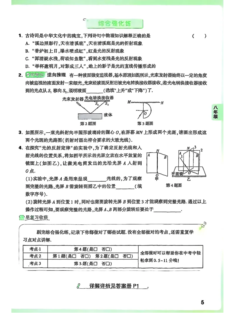 物理_2026万唯系列预习复习_2026版初中《万唯早复习》中考物理