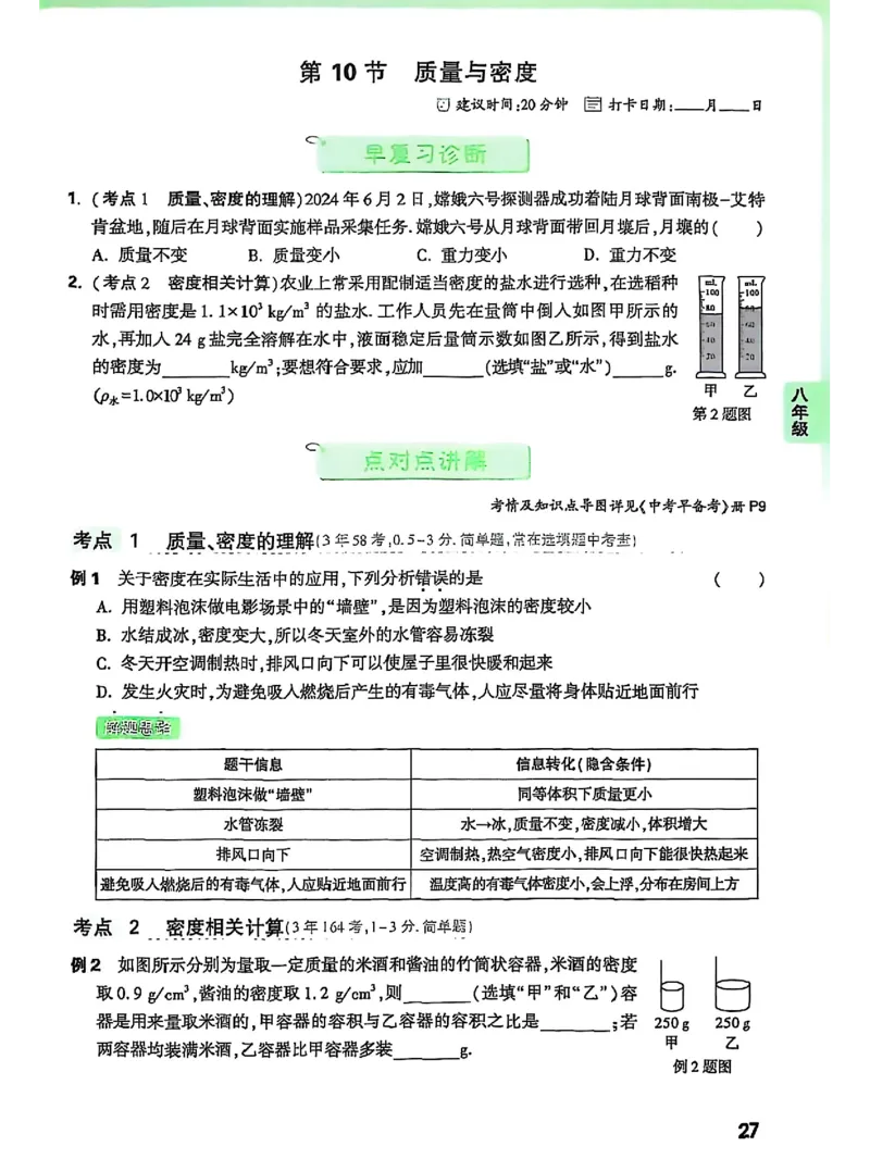 物理_2026万唯系列预习复习_2026版初中《万唯早复习》中考物理