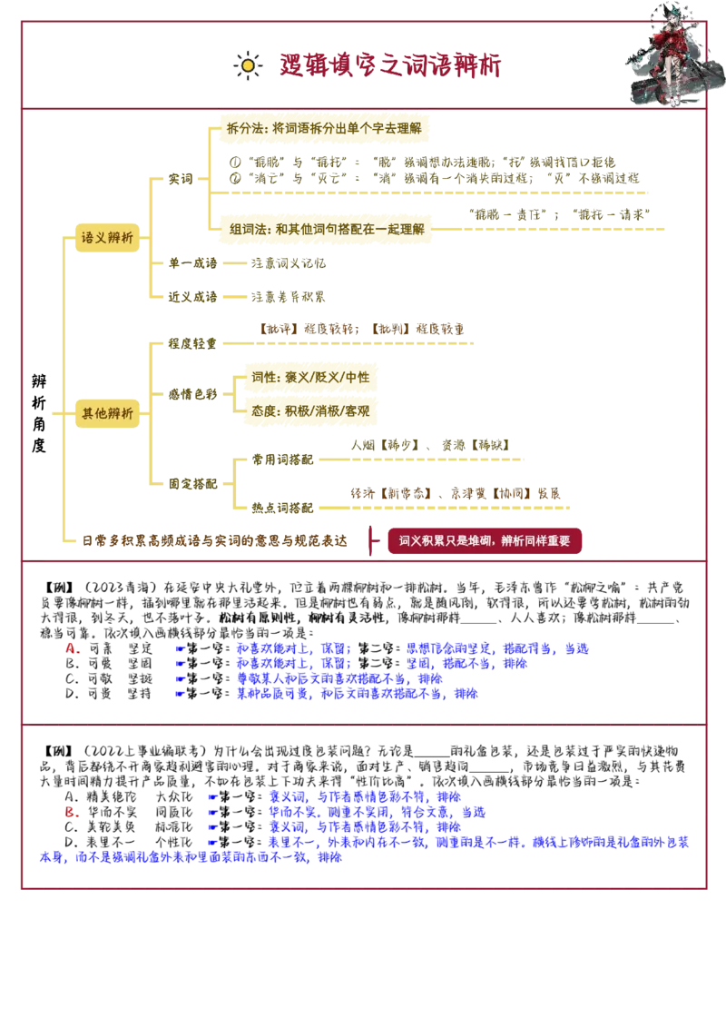 花生言语理解笔记_2026考公资料_（01）花生十三_0726花生行测笔记Q版无水印