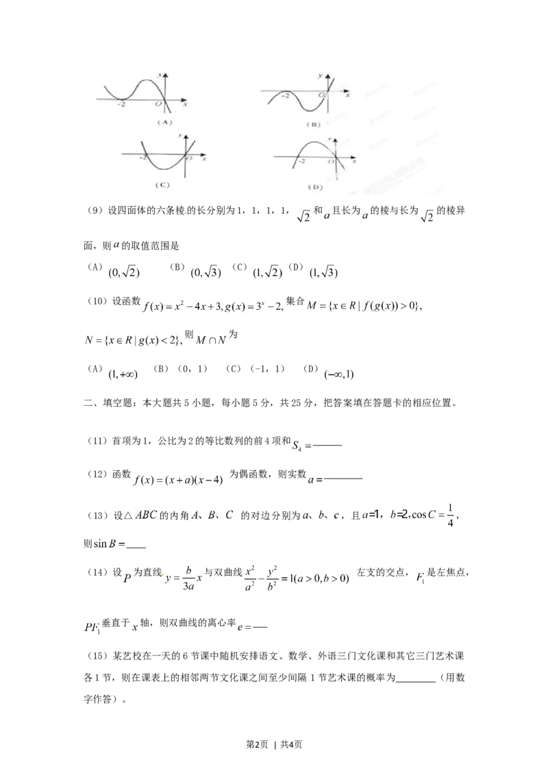 2012年高考数学试卷（文）（重庆自主命题）（空白卷）(1)_1.高考2025全国各省真题+答案_01.2008-2024全国高考真题（按省份分类）_23.重庆_2012-2024&middot;（重庆）数学高考真题