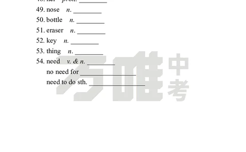 StarterUnit2Day3语境学词汇英译中_2026万唯系列预习复习_2025版《万唯初中预习视频课》789年级上册多版本_2025版万唯新初一预习视频课英语人教版_视频_Day3_朗读音频、英汉互译电子版