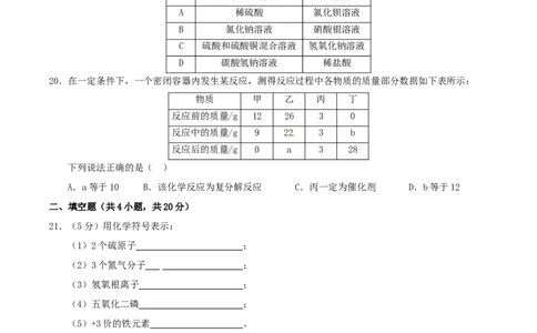 2017年湖南省郴州市中考化学真题（学生版）_中考真题_5.化学中考真题2015-2024年_地区卷_湖南省_郴州化学17-22