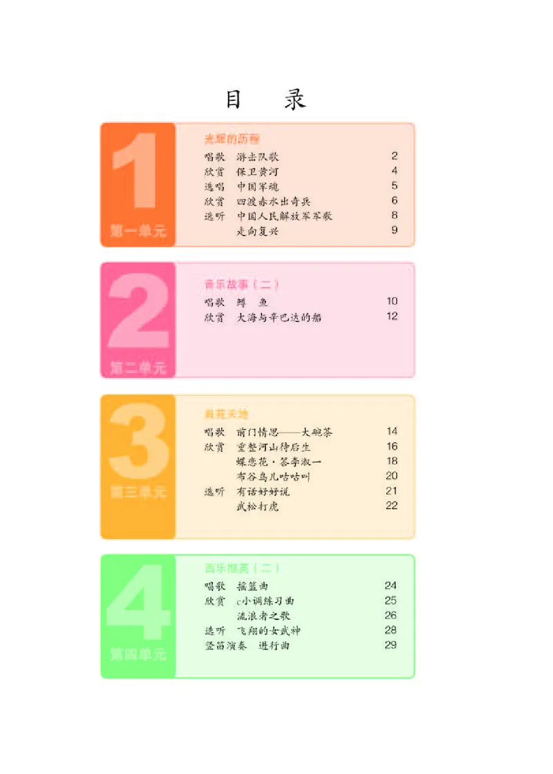 人教版9年级音乐上册高清教材简谱_4-教培资料-26年最新资料-同步更新_初中高中教资_03科三专项（进去保存报考的学科即可）_02科三专项（笔记真题思维导图教学设计版本二）