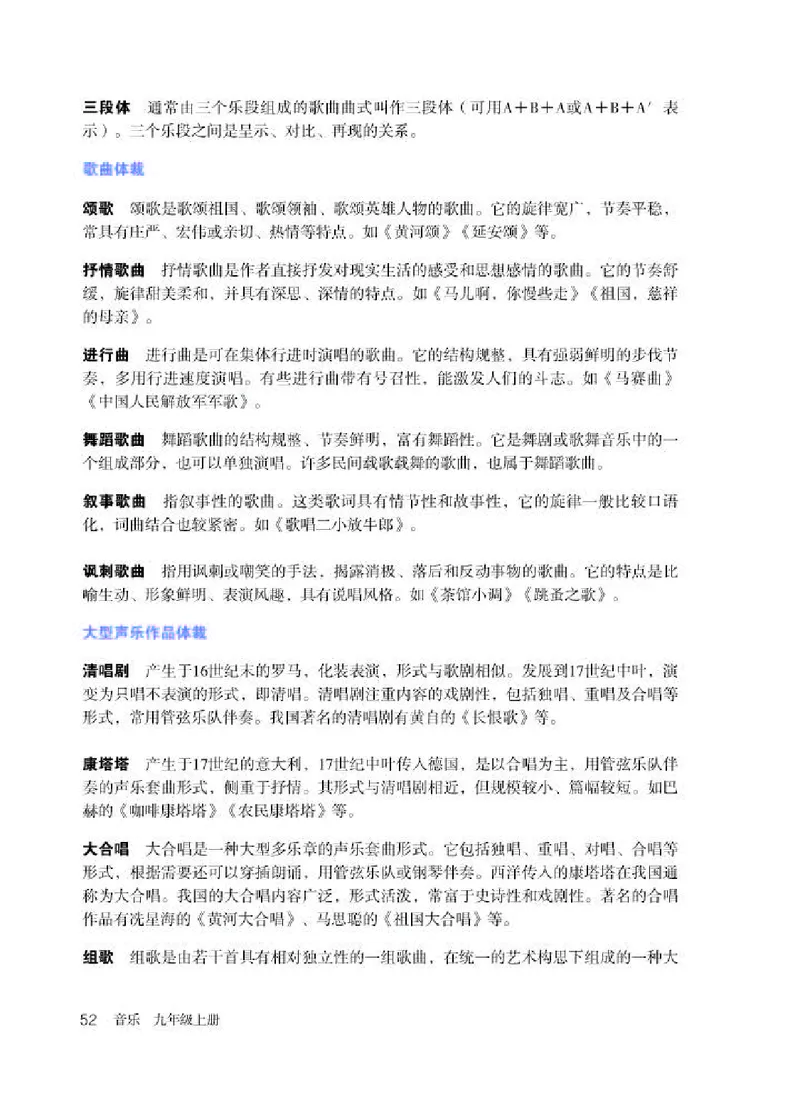 人教版9年级音乐上册高清教材简谱_4-教培资料-26年最新资料-同步更新_初中高中教资_03科三专项（进去保存报考的学科即可）_02科三专项（笔记真题思维导图教学设计版本二）