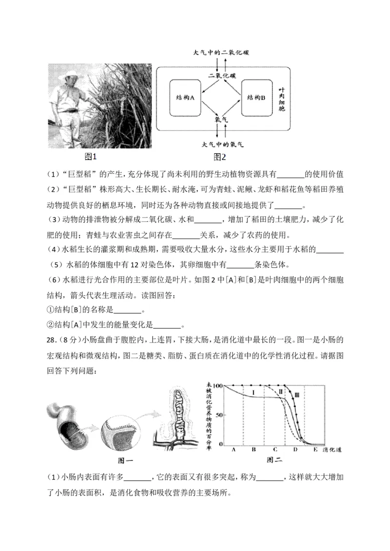 2018年德州市中考生物试题及答案_中考真题_8.生物中考真题2015-2024年_地区卷_山东省_山东德州生物11-20