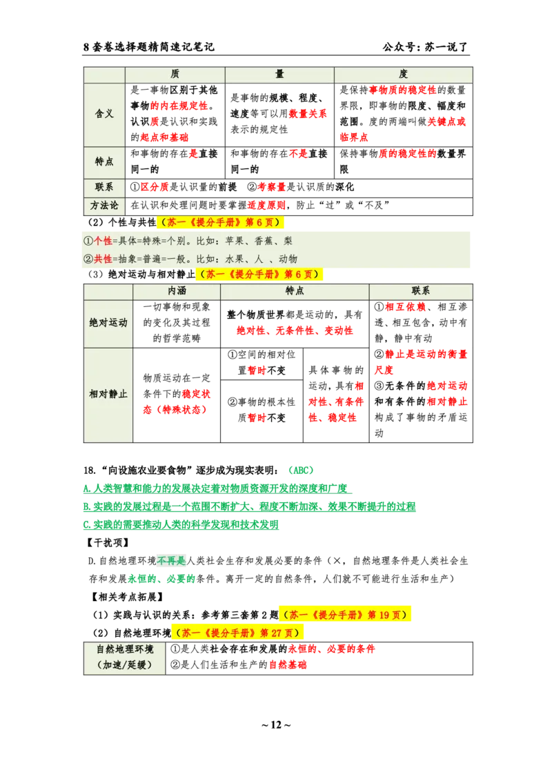 第六套（选择题）：速背笔记_2026考公资料_（49）政治理论合集_政治理论合集_2025考研政治pdf（笔记）_肖秀荣考研政治_24肖秀荣_24肖八背诵版_苏一