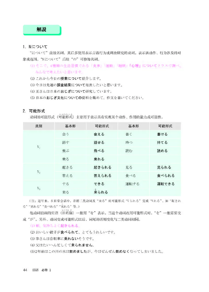 人教版日语必修第一册高清教材_4-教培资料-26年最新资料-同步更新_初中高中教资_03科三专项（进去保存报考的学科即可）_02科三专项（笔记真题思维导图教学设计版本二）