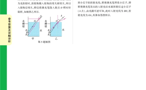 第18天详解详析_2026万唯系列预习复习_2025版《万唯初中预习视频课》789年级上册多版本_2025版万唯初二预习视频课物理人教版上册_视频_第18天_答案详解详析_第18天光的折射