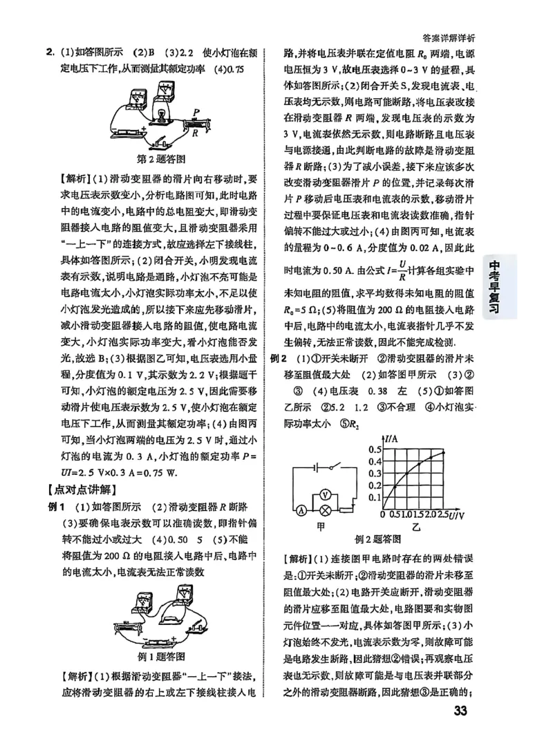 答案_2026万唯系列预习复习_2026版初中《万唯早复习》中考物理
